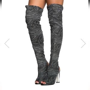 Over the knee sequin Heels